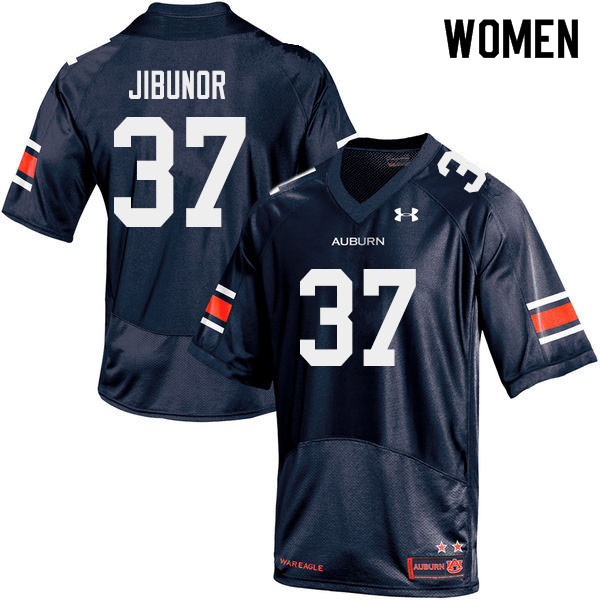 Auburn Tigers Women's Richard Jibunor #37 Navy Under Armour Stitched College 2019 NCAA Authentic Football Jersey FQB8074PV